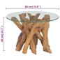 vidaXL Mesa de centro de madera flotante de teca maciza 60 cm