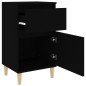 vidaxL Mesitas de noche negras 2 uds 40x35x70 cm vidaxL Mesitas de noche negras 2 uds 40x35x70 cm