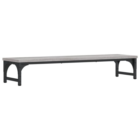 vidaXL Soporte de pantalla madera ingeniería gris Sonoma 85x23x15,5 cm