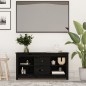 vidaXL Mueble de TV de madera maciza de pino negro 103x36,5x52 cm vidaXL Mueble de TV de madera maciza de pino negro 103x36,5x52 cm