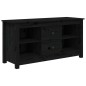 vidaXL Mueble de TV de madera maciza de pino negro 103x36,5x52 cm vidaXL Mueble de TV de madera maciza de pino negro 103x36,5x52 cm