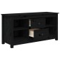 vidaXL Mueble de TV de madera maciza de pino negro 103x36,5x52 cm vidaXL Mueble de TV de madera maciza de pino negro 103x36,5x52 cm