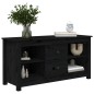 vidaXL Mueble de TV de madera maciza de pino negro 103x36,5x52 cm vidaXL Mueble de TV de madera maciza de pino negro 103x36,5x52 cm