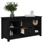 vidaXL Mueble de TV de madera maciza de pino negro 103x36,5x52 cm vidaXL Mueble de TV de madera maciza de pino negro 103x36,5x52 cm