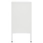 vidaXL Aparador de acero y vidrio templado blanco 75x35x70 cm