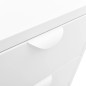 vidaXL Aparador de acero y vidrio templado blanco 75x35x70 cm