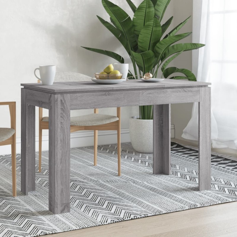 vidaXL Mesa de comedor madera de ingeniería Sonoma gris 120x60x76 cm vidaXL Mesa de comedor madera de ingeniería Sonoma gris 120x60x76 cm