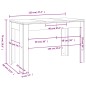 vidaXL Mesa de comedor madera de ingeniería Sonoma gris 120x60x76 cm vidaXL Mesa de comedor madera de ingeniería Sonoma gris 120x60x76 cm