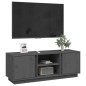 vidaXL Mueble de TV madera maciza de pino gris 110x35x40,5 cm vidaXL Mueble de TV madera maciza de pino gris 110x35x40,5 cm