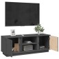 vidaXL Mueble de TV madera maciza de pino gris 110x35x40,5 cm vidaXL Mueble de TV madera maciza de pino gris 110x35x40,5 cm