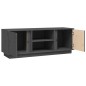 vidaXL Mueble de TV madera maciza de pino gris 110x35x40,5 cm vidaXL Mueble de TV madera maciza de pino gris 110x35x40,5 cm