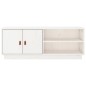 vidaXL Mueble de TV de madera maciza de pino blanco 105x34x40 cm