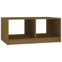 vidaXL Mesa de centro madera maciza pino marrón miel 75x50x33,5 cm