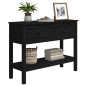 vidaXL Mesa consola de madera maciza de pino negro 100x35x75 cm vidaXL Mesa consola de madera maciza de pino negro 100x35x75 cm