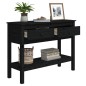 vidaXL Mesa consola de madera maciza de pino negro 100x35x75 cm vidaXL Mesa consola de madera maciza de pino negro 100x35x75 cm