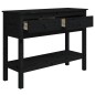 vidaXL Mesa consola de madera maciza de pino negro 100x35x75 cm vidaXL Mesa consola de madera maciza de pino negro 100x35x75 cm