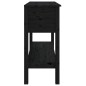 vidaXL Mesa consola de madera maciza de pino negro 100x35x75 cm vidaXL Mesa consola de madera maciza de pino negro 100x35x75 cm