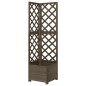 vidaXL Jardinera de enrejado de esquina madera abeto gris 40x40x150 cm vidaXL Jardinera de enrejado de esquina madera abeto gris 40x40x150 cm