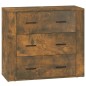 vidaXL Aparador madera contrachapada color roble ahumado 80x33x70 cm vidaXL Aparador madera contrachapada color roble ahumado 80x33x70 cm