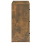 vidaXL Aparador madera contrachapada color roble ahumado 80x33x70 cm vidaXL Aparador madera contrachapada color roble ahumado 80x33x70 cm