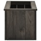 vidaXL Arriate de madera maciza de pino gris oscuro 74x32x30 cm vidaXL Arriate de madera maciza de pino gris oscuro 74x32x30 cm