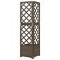 vidaXL Jardinera de enrejado de esquina madera abeto gris 40x40x150 cm vidaXL Jardinera de enrejado de esquina madera abeto gris 40x40x150 cm