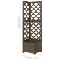vidaXL Jardinera de enrejado de esquina madera abeto gris 40x40x150 cm vidaXL Jardinera de enrejado de esquina madera abeto gris 40x40x150 cm