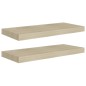 vidaXL Estantes flotantes de pared 2 uds MDF roble 60x23,5x3,8 cm vidaXL Estantes flotantes de pared 2 uds MDF roble 60x23,5x3,8 cm