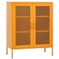 vidaXL Armario de almacenamiento acero amarillo mostaza 80x35x101,5 cm vidaXL Armario de almacenamiento acero amarillo mostaza 80x35x101,5 cm