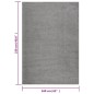 vidaXL Alfombra de pelo largo gris 160x230 cm vidaXL Alfombra de pelo largo gris 160x230 cm