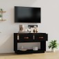 vidaXL Mueble de TV madera maciza de pino negro 90x40x60 cm vidaXL Mueble de TV madera maciza de pino negro 90x40x60 cm
