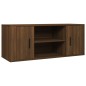 vidaXL Mueble TV madera contrachapada color marrón roble 100x35x40 cm vidaXL Mueble TV madera contrachapada color marrón roble 100x35x40 cm