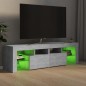 vidaXL Mueble de TV con luces LED gris hormigón 140x36,5x40 cm vidaXL Mueble de TV con luces LED gris hormigón 140x36,5x40 cm