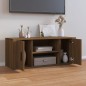 vidaXL Mueble TV madera contrachapada color marrón roble 100x35x40 cm vidaXL Mueble TV madera contrachapada color marrón roble 100x35x40 cm