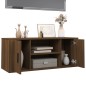 vidaXL Mueble TV madera contrachapada color marrón roble 100x35x40 cm vidaXL Mueble TV madera contrachapada color marrón roble 100x35x40 cm