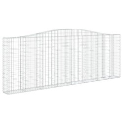vidaXL Cesta gaviones forma arco hierro galvanizado 400x30x140/160 cm