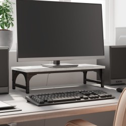 vidaXL Soporte de pantalla madera ingeniería gris Sonoma 55x23x14 cm
