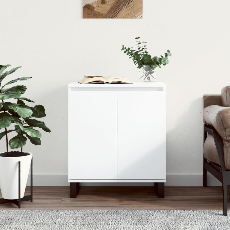 vidaXL Aparador de madera contrachapada blanco 60x35x70 cm vidaXL Aparador de madera contrachapada blanco 60x35x70 cm