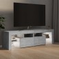 vidaXL Mueble de TV con luces LED gris hormigón 140x36,5x40 cm vidaXL Mueble de TV con luces LED gris hormigón 140x36,5x40 cm