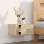 vidaXL Mesita de noche de pared roble Sonoma 50x36x25 cm vidaXL Mesita de noche de pared roble Sonoma 50x36x25 cm