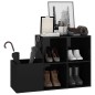 vidaXL Zapatero de recibidor contrachapado negro brillo 105x35,5x70 cm vidaXL Zapatero de recibidor contrachapado negro brillo 105x35,5x70 cm