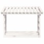vidaXL Leñero de madera maciza de pino blanco 108x64,5x78 cm vidaXL Leñero de madera maciza de pino blanco 108x64,5x78 cm