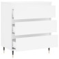 vidaXL Aparador de madera contrachapada blanco 60x35x70 cm vidaXL Aparador de madera contrachapada blanco 60x35x70 cm