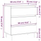 vidaXL Aparador de madera contrachapada blanco 60x35x70 cm vidaXL Aparador de madera contrachapada blanco 60x35x70 cm