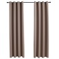 vidaXL Cortinas opacas con anillas de metal 2 pzs gris topo 140x175 cm vidaXL Cortinas opacas con anillas de metal 2 pzs gris topo 140x175 cm