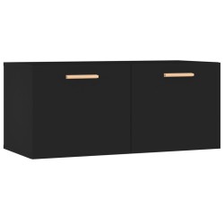 vidaXL Armario de pared madera contrachapada negro 80x35x36,5 cm
