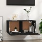 vidaXL Armario de pared madera contrachapada negro 80x35x36,5 cm vidaXL Armario de pared madera contrachapada negro 80x35x36,5 cm