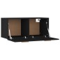 vidaXL Armario de pared madera contrachapada negro 80x35x36,5 cm vidaXL Armario de pared madera contrachapada negro 80x35x36,5 cm