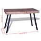 vidaXL Mesa de salón de madera de teca reciclada 