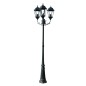 vidaXL Farola de jardín 3 brazos 230 cm verde oscuro/negro aluminio vidaXL Farola de jardín 3 brazos 230 cm verde oscuro/negro aluminio